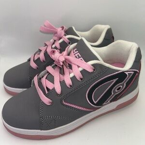 Heelys Propel 2.0 770380 Wheeled Skate Shoes Size 6Y Womens Size 7 Grey/Pink